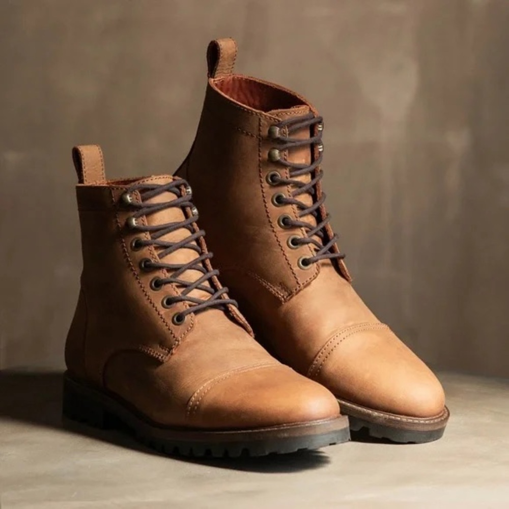 Portland Leather Men’s Breaker Boot Caribou 11.5 Never worn NWOB Patina Brand